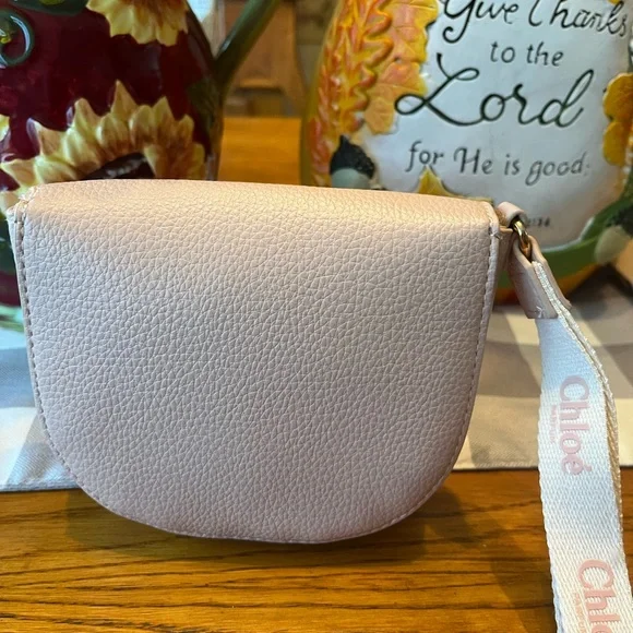 Chloé Parfum Pink Pebbled Leather Wristlet Pouch with dustbag - Picture 4 of 7